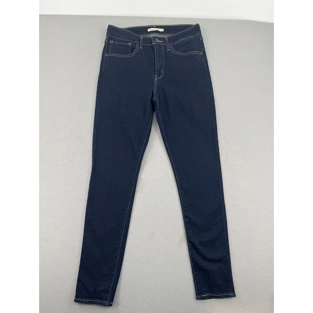 Levis 721 High Rise Skinny Jeans Womens 30 (30x29) Dark Indigo Blue Denim